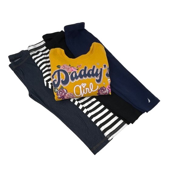 Baby Girl's Clothes - 4 Pair of Leggings and 1 Sweatshirt - Sizes 2T and 24 Mont - Picture 1 of 10